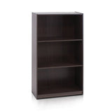 Furinno Basic 3-Tier Bookcase Storage Shelves, Dark Brown FURINNO