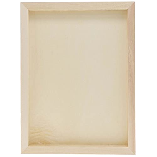 6 Pack Unfinished 9x12 Wooden Canvas Boards for Painting, Crafts, Blank Deep Cradle (0.87 Inches Thick) Bright Creations