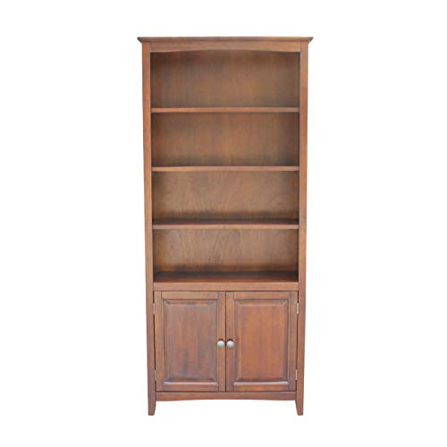 International Concepts Shaker Bookcase-72 H Bookcase, Espresso