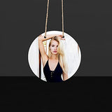 Healifty 2pcs Wooden Circle Sign Unfinished Hanging Wood Sign Sublimation Blank Cutouts Decorative Round Wood Plaques with Rope for Pyrography Healifty