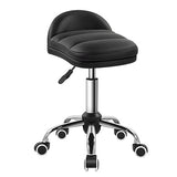 BFTOU Black Rolling Stool Chair with Wheel Perfect for Home Work SPA Massage Height-Adjustable and Cost-Effective Swivel Stool with Low Back BFTOU