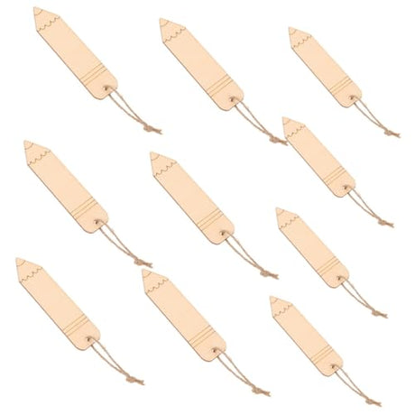 FUNOMOCYA 20pcs Wooden Bookmark Crafts Tags Bookmarks Unfinished Bookmark Unfinished Wood Bookmark Wood Bookmark Blank Wooden Blank Bookmark FUNOMOCYA