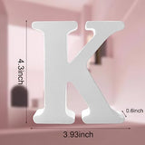 Wood Letters 4.3 Inch, White Unfinished Wood Letters for Graft, Wooden Letters for Wall Decor, Standing Letters for Bedroom, Home, Birthday, Party, UVEPBSMN
