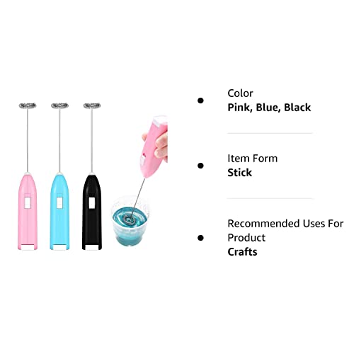 3 Pieces Epoxy Resin Stirrer Handheld Battery Operated Epoxy Mixing Stick Electric Tumbler Mixer Blender with Stainless Steel for Crafts Tumbler, Honoson