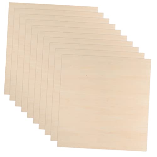Anneome 10pcs Hand Painted Wood Panel Bamboo Fitted Sheet Wooden Signs Natural Wood Slices DIY Wooden Plank Blank Unfinished Basswood Sheets Basswood Anneome