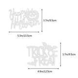 Ciieeo 3pcs Halloween Wood Cutouts White Blank Wooden Slices Happy Halloween Spooky Trick or Treat Unfinished Wooden Pieces Sign for Painting Art Ciieeo