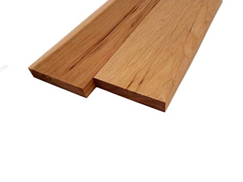 Hickory Lumber Board - 3/4" x 4" (2 Pcs) (3/4" x 4" x 12") Barrington Hardwoods