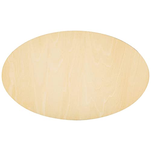 Wood Ovals for Crafts, 10 Pcs Unfinished Wood Oval，Natural Oval Wood Slices Crafts, Wooden Oval Cutout,Painting and Wedding Decorations (250x150x2mm)