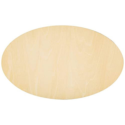 Wood Ovals for Crafts, 10 Pcs Unfinished Wood Oval，Natural Oval Wood Slices Crafts, Wooden Oval Cutout,Painting and Wedding Decorations (250x150x2mm)