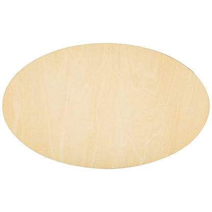 Wood Ovals for Crafts, 10 Pcs Unfinished Wood Oval，Natural Oval Wood Slices Crafts, Wooden Oval Cutout,Painting and Wedding Decorations (250x150x2mm) - WoodArtSupply