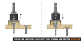 Amana Tool 55227 Carbide Tipped 82 Degree Countersink Set with Adjustable Drill Bit Depth Stop and No-Thrust Ball Bearing 3/8 Dia x 1/8 Drill Dia x Amana Tool