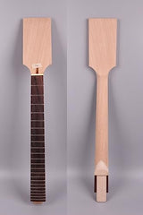 Electric Guitar Neck Blank 22 Fret 24.75 inch Mahogany Wood Paddle Head Rosewood Fretboard Guitar Neck Unfinished Electric Guitar Neck Replacement WoodArtSupply