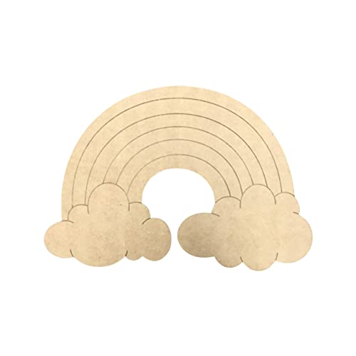 Rainbow DIY, Engraved Shape, Unfinished Wooden Cutout Craft, Build-A-Cross Build-A-Cross