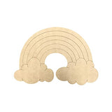 Rainbow DIY, Engraved Shape, Unfinished Wooden Cutout Craft, Build-A-Cross Build-A-Cross