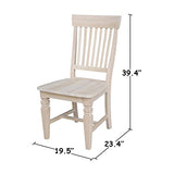 International Concepts Tall Java Chair, Unfinished IC International Concepts