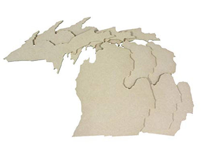 Michigan State Cutout - 1/4" MDF - 3 Pack - WoodArtSupply