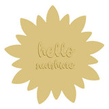 3D Hello Sunshine Cutout Unfinished Wood Everyday Home Door Hanger MDF Shape Canvas Style 1 Art 1 (12") Diverse Woodworking
