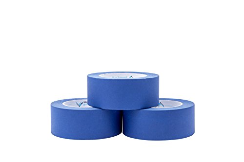 3 Pack 1.88 Inch Blue Painters Tape, Medium Adhesive That Sticks Well but Leaves No Residue Behind, 60 Yards Length, 3 Rolls, 180 Total Yards Blue Summit Supplies