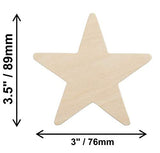 Creative Hobbies® 3.5 Inch Unfinished Wooden Shapes - Ready to Paint or Decorate Star Shape | 12 Pack Creative Hobbies