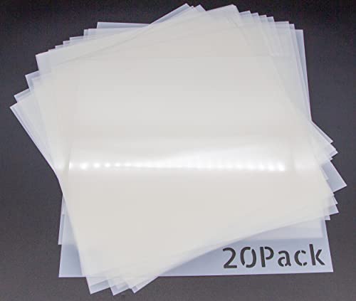 20 Pack 7.5mil Mylar Sheets, 12 X 12 Inch Stencil Paper for Cricut, Laser Cutting, Template Plastic for Quilting, Blank Plastic Sheets for Crafts, Food Grade Mylar Stencil Sheets