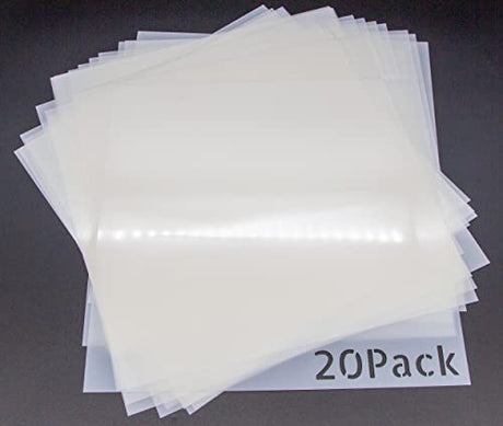 20 Pack 7.5mil Mylar Sheets, 12 X 12 Inch Stencil Paper for Cricut, Laser Cutting, Template Plastic for Quilting, Blank Plastic Sheets for Crafts, Gnomeshgh