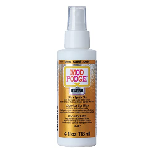 Mod Podge Ultra Satin Glue, 4 fl oz Premium Acrylic Sealer, Perfect for Easy to Apply DIY Arts and Crafts, CS25380, Clear Mod Podge