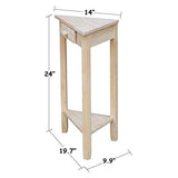 International Concepts Corner Accent Table, Unfinished IC International Concepts