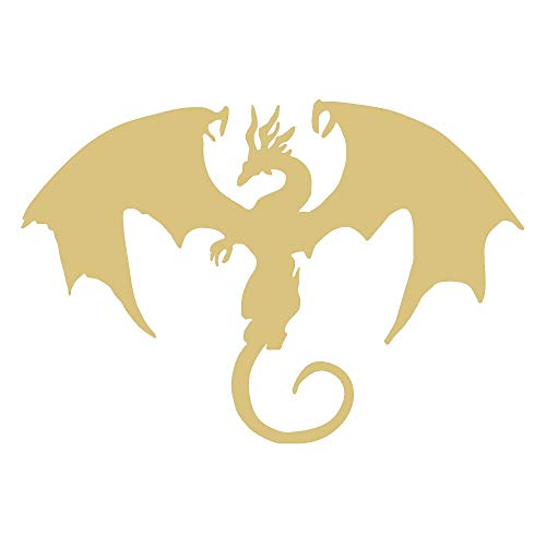 Dragon Cutout Unfinished Wood Kids Room Wizard Décor Door Hanger MDF Shape Canvas Style 1 (12") Diverse Woodworking