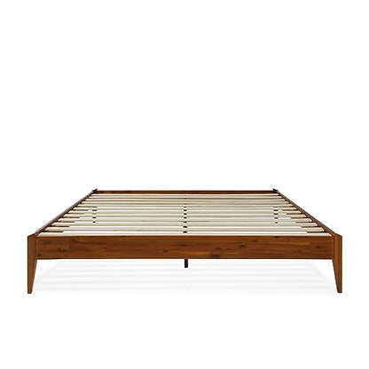 Bme Dinkee King Bed Frame Wood 15 Inch - Solid Wood Platform Bed Frame - Japanese Joinery Bed - Modern & Minimalist Style - Wood Slat Support - Easy