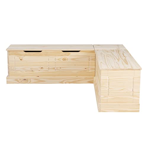 Linon Unfinished Wood Backless Interior Storage Harris Nook Linon