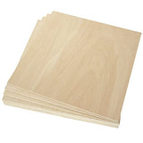 12 Pack 1/8 inch Basswood Sheets 12x12 Square 3mm Plywood Sheets Unfinished Wood Sheets Bass Wood Plywood for Laser Cutting Crafts Mini House ZOEYES