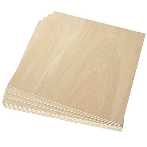 12 Pack 1/8 inch Basswood Sheets 12x12 Square 3mm Plywood Sheets Unfinished Wood Sheets Bass Wood Plywood for Laser Cutting Crafts Mini House - WoodArtSupply