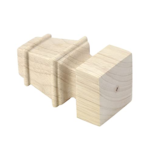 T Tulead Wooden Furniture Feet Unfinished Dresser Legs Sofa Replacement Bun Feet 3.94-Inch Height, Smooth Surface Wood Cabinet Legs 4-Pack T Tulead