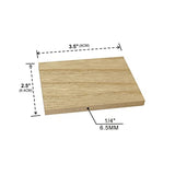 36 Pieces Unifinished Wooden Cutouts for Crafts,2.5 x 3.5 Inches Regtangle Shape, 6.4mm 1/4th Inch Thick Unfinished Wood Tiles Cregugua