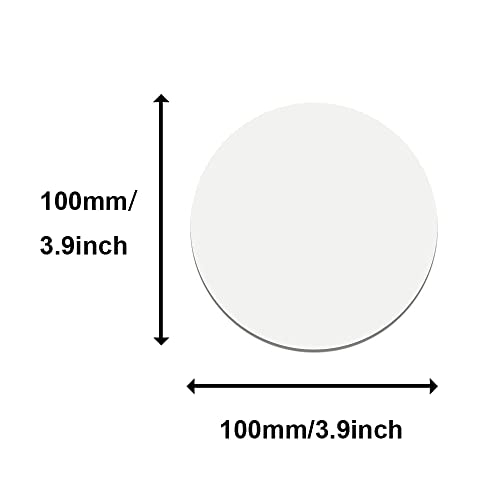 MR.R 10 Pieces Sublimation Blanks Round Cup MDF Coasters, Raw Wood Back Hardboard Sublimation Coasters Blanks,Absorbent Heat Transfer Cup Coasters MR.R