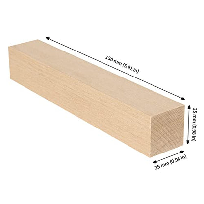 JAPCHET 20 PCS 6 x 1 x 1 Inch Basswood Carving Blocks, Natural Whittling Blocks Unfinished Basswood Blocks for Beginners Carving, Crafting and