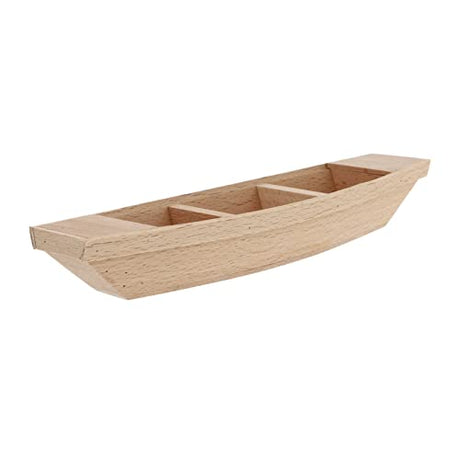 Kisangel 1pc Miniature Wooden Boat Wooden Boat Unfinished Boat Wooden Mini Wood Boat Wooden Row Boat Unfinished Wood Boat Outdoor Toys Oars Canoe Kisangel