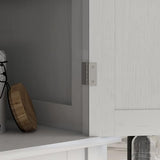 HOMCOM 72" Freestanding Kitchen Pantry Cabinet, Tall Storage Cabinet with 2 Door Cabinets, Drawer and Adjustable Shelves, White Wood Grain HOMCOM