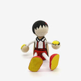 Tofficu Wood Peg Dolls 6pcs Natural Unfinished Wooden Robot Doll People Bodies Action Figures Model Toy Movable Joints Dolls for DIY Painting Craft Tofficu