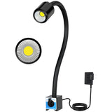 Magnetic Machine Work Light, IP65 Water Proof Flexible Gooseneck Lamp 1000 Lumens 110V for Lathe Milling Drill Press Industrial Lighting YouTeMei