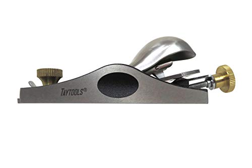 Taytools 468273 Low Angle Block Plane with 12 Degree Bed, Ductile Cast Iron Body, Stainless Knuckle Cap, Blade Hardness 55-60 HRC - WoodArtSupply