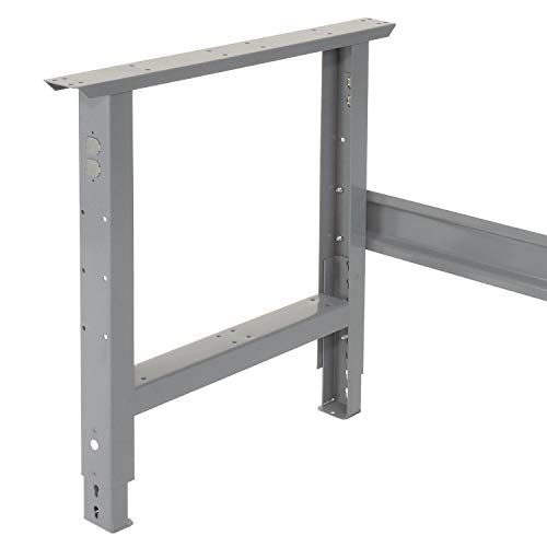 Global Industrial Adjustable Height Shop Top Safety Edge Work Bench, 72" W X 36" D, Gray Global Industrial