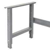 Global Industrial Adjustable Height Shop Top Safety Edge Work Bench, 72" W X 36" D, Gray Global Industrial