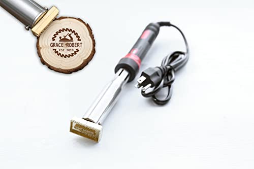 Custom Electric Wood Branding Iron with Personalised Hot Embossing Stamp - 200W 110V N-K