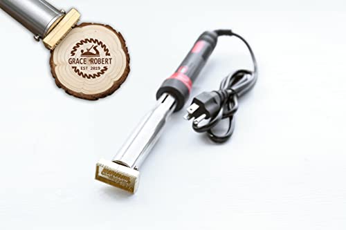 Custom Electric Wood Branding Iron with Personalised Hot Embossing Stamp - 200W 110V - WoodArtSupply