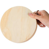 DEAYOU 6 Pack MDF Wood Circle, 6 Inch Round Unfinished Wood Board Disc, Wooden Plaque Coaster for Painting Crafts, Medium Density Fiberboard, 1" DEAYOU