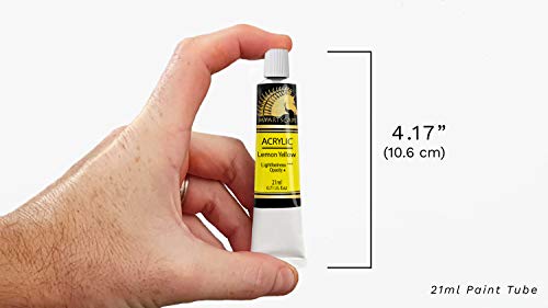 MyArtscape Acrylic Painting Tubes Set - 48 x 21ml - Lightfast - Heavy Body - Rich Pigments - Vibrant Colors - Professional Art Supplies - Artist MyArtscape
