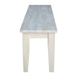 International Concepts Shaker Style Bench, Unfinished IC International Concepts