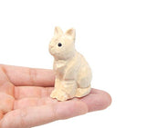 K-Musculo CatKitten - Small Unfinished DIY Wood Figurine - House Pet, Blank Craft, Hand Carved, Decoration, Miniature Animals Native Wooden Creations