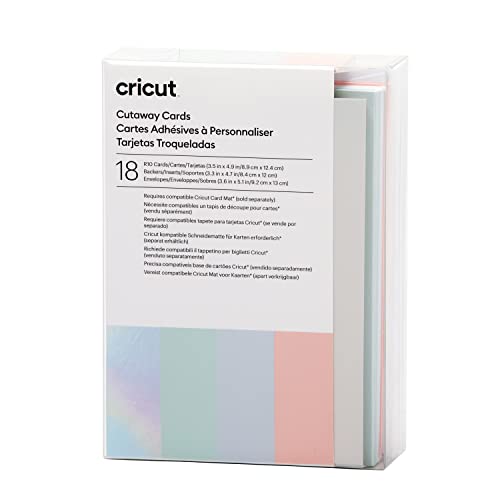 Cricut Cutaway Cards R10, Intricately Design Birthday Cards, Thank You Cards, Custom Greeting Cards, Holographic Backer, Compatible with Cricut - WoodArtSupply